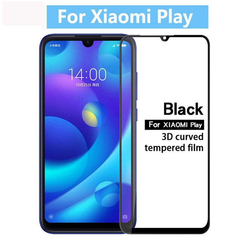 Защитное стекло HereCase для Xiaomi Mi Play защита экрана на Xio закаленное полное покрытие