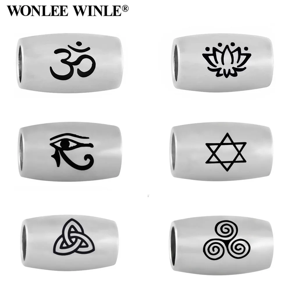 Wonlee Winle 316l цилиндрические узоры для йоги из нержавеющей стали религиозная вера