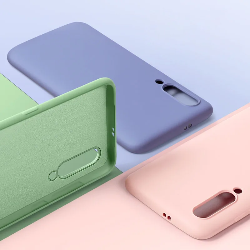 Чехол для Samsung Galaxy A50 жидкий силиконовый резиновый мягкий чехол A30 чехлы телефонов