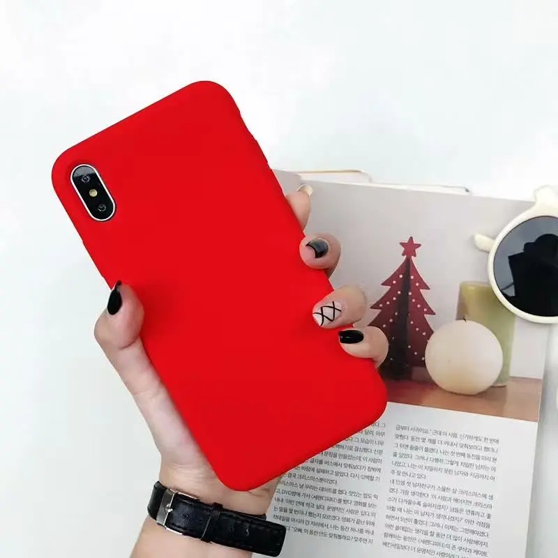 red Высококачественный жидкий силиконовый чехол для телефона для iPhone 11 Pro Max X XS XR 7 8 Plus 6 6S Plus шелковистый мягкий сенсорный противоударный чехол - Цвет: red