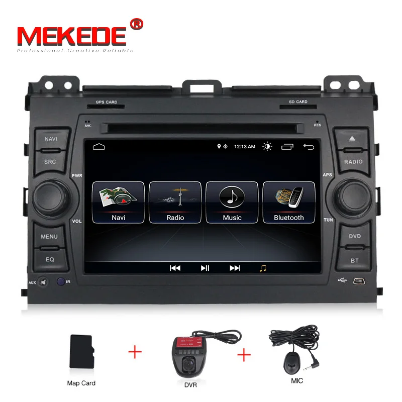 add dvr Четырехъядерный Android 8,1 Автомобильный gps dvd-плеер для Toyota Prado 120 2004-2009 Радио Аудио wifi BT мультимедиа русскоязычное меню - Цвет: add dvr