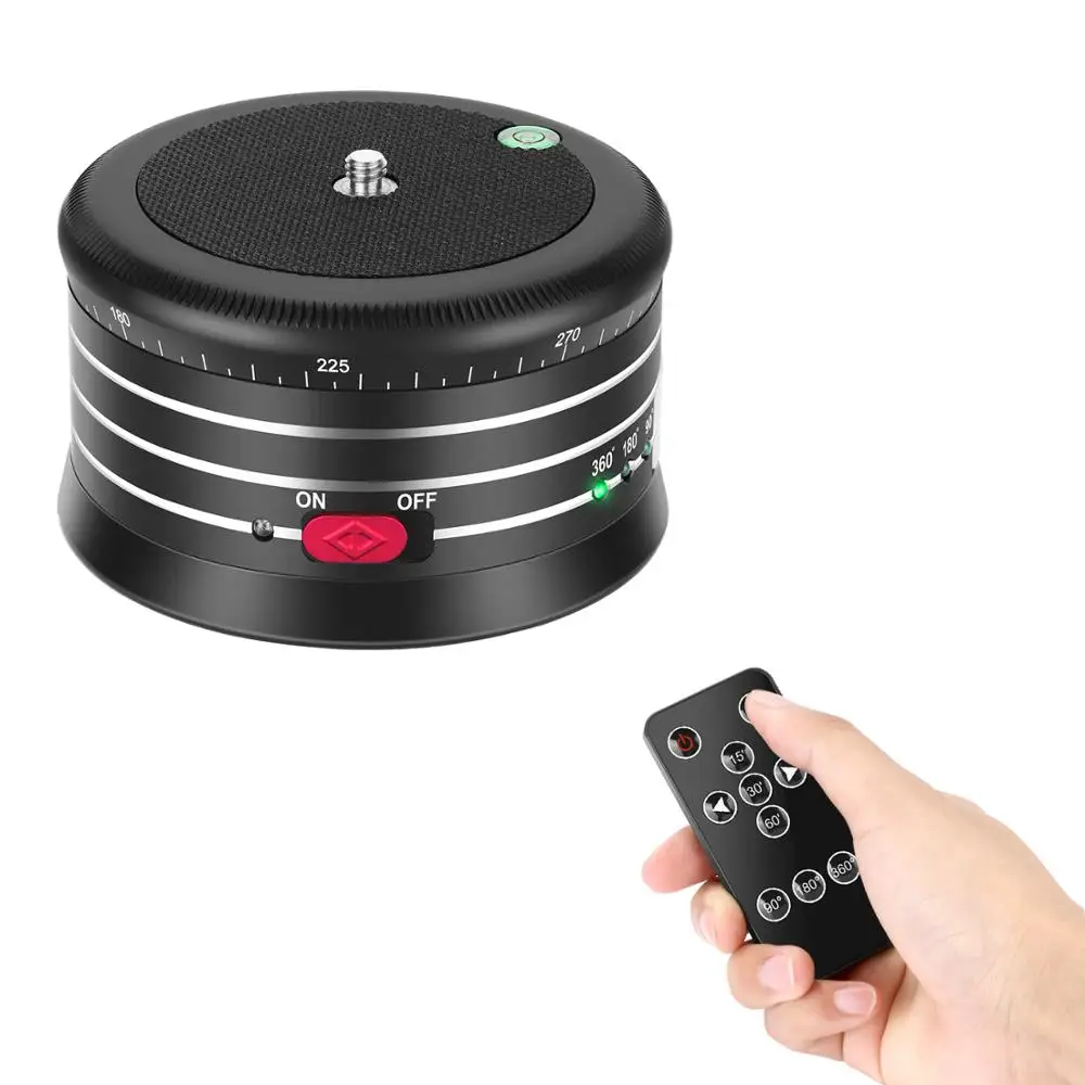 

Neewer Electric Panoramic Tripod Head for Time Lapse Shooting with Variable Speed and Direction, Built-in Rechargeable Battery