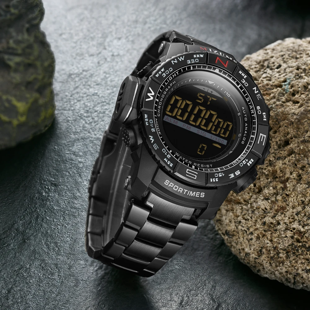 Мужские спортивные водонепроницаемые электронные часы 30 м|watch with|watch with alarmwatch digital
