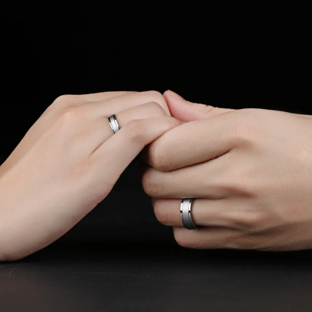OPK Романтика тусклый полированный Свадебные Кольца для возлюбленной мужчин