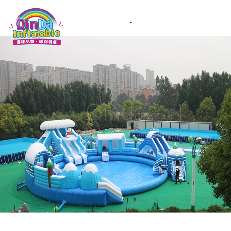 Коммерческий надувной бассейн аквапарк развлечений для земли|inflatable water park|water
