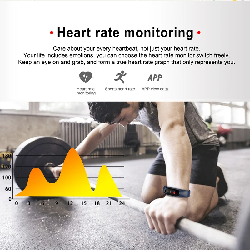 Кровяное давление и пульсометр цветной сенсорный M3 фитнес Смарт-браслет экран