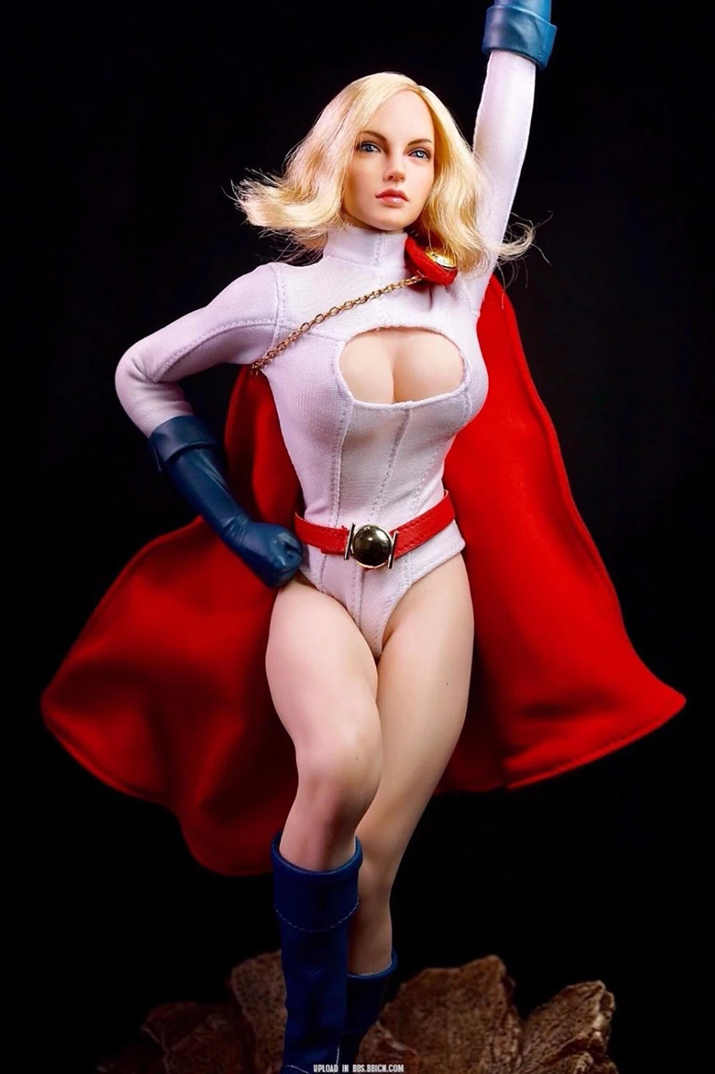 1/6 Женские аксессуары для экшн-фигурок DIY Super Girl power женская голова скульптура и одежда костюмы для 1:6 бледная(S20A) фигура тела