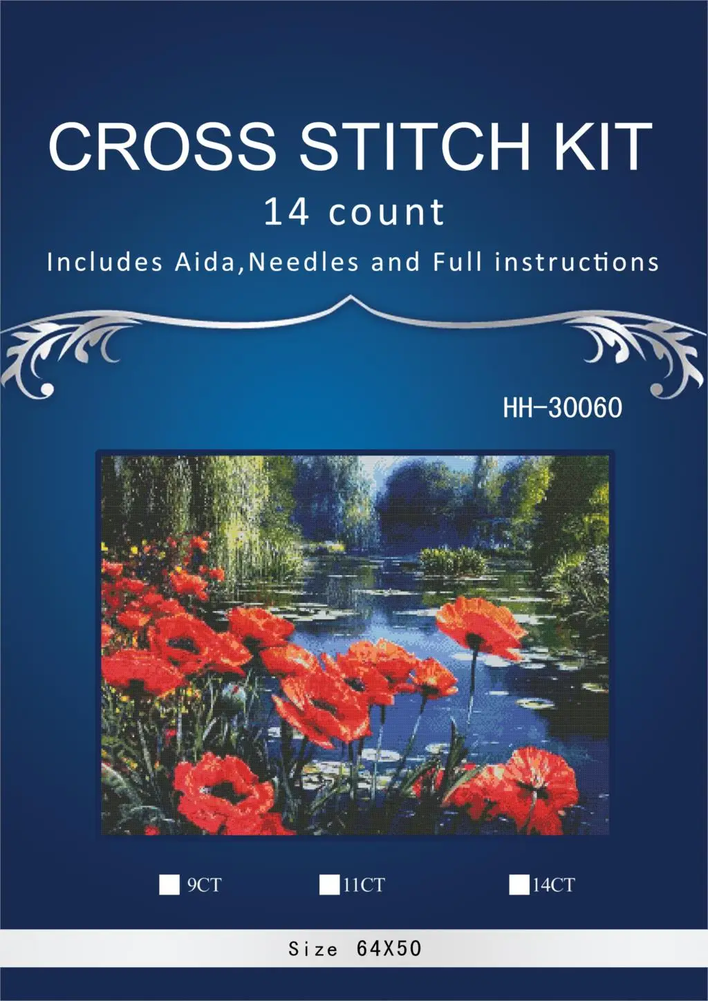 

Набор для вышивки крестиком ONEROOM с изображением Красного мака, реки, цветов, совы, животных, дерева, хлопковая нить, набор для рукоделия DMC