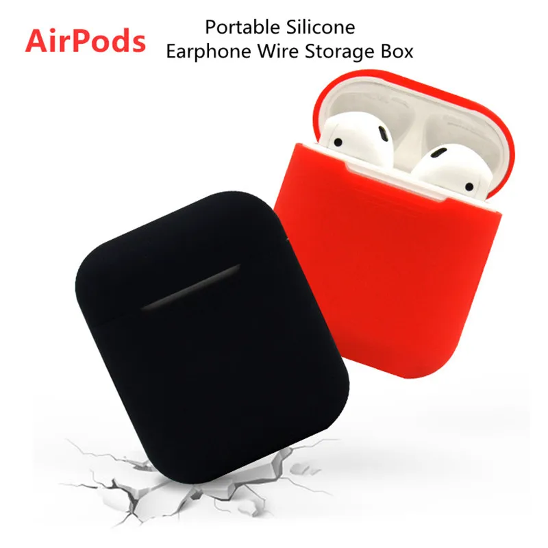 Портативный Силиконовый футляр для хранения наушников Airpods анти-потерянный