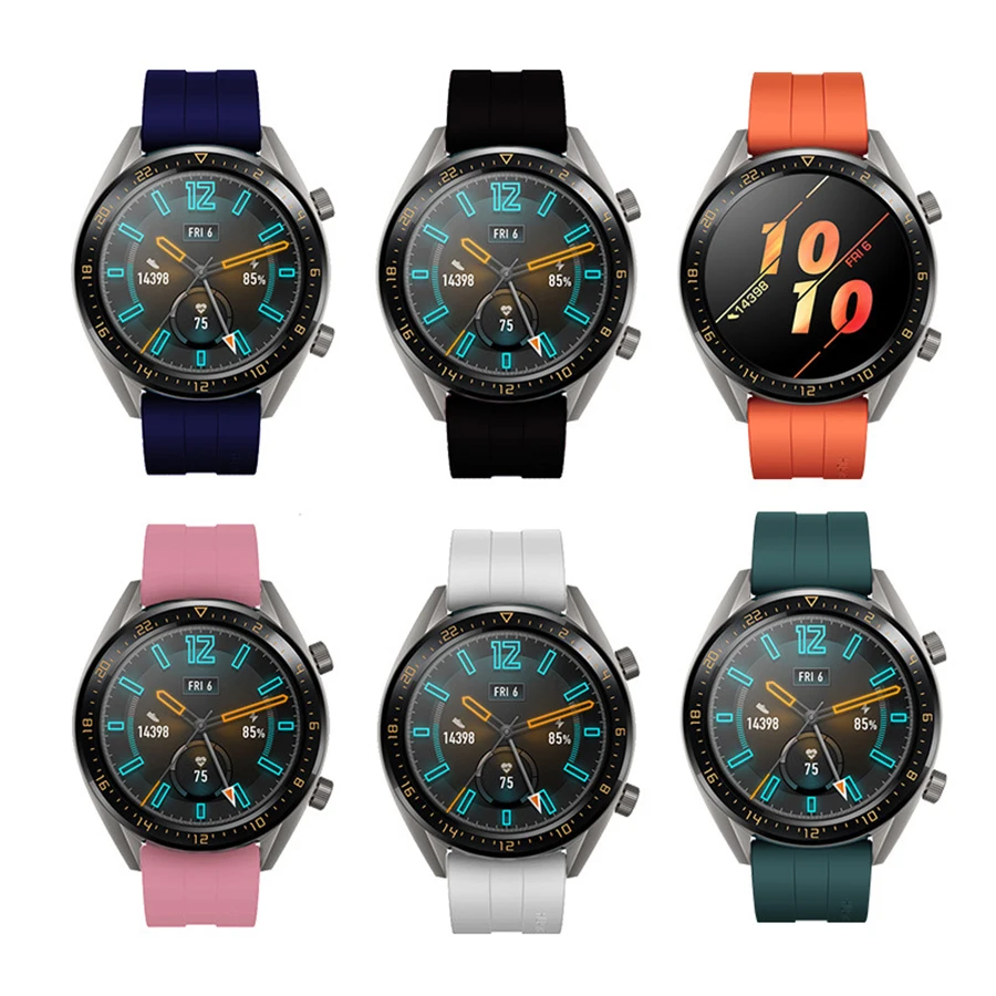 Ремешок силиконовый для Huawei Watch GT Active Band спортивный сменный Браслет Honor Magic 22