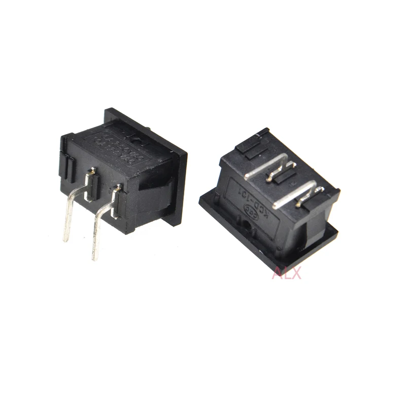 10 шт. правый угол KCD1 SPST 2PIN черный Мини кнопочный клавишный переключатель