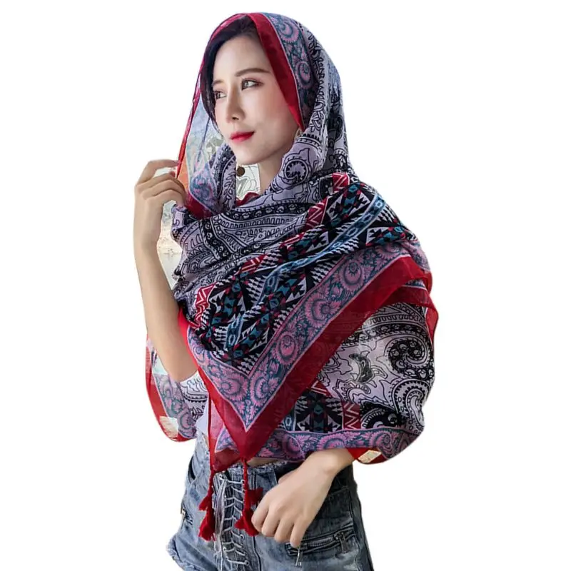 22 цвета Женский винтажный дорожный праздничный шарф цветной геометрический