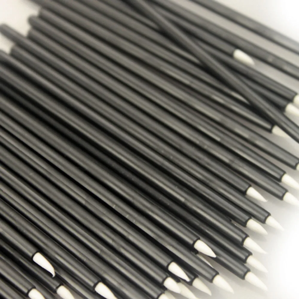 Профессиональные косметические кисти для подводки глаз 50 шт. Одноразовые