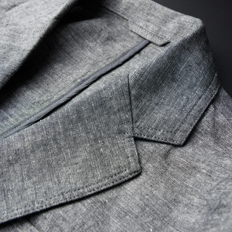 Новое поступление блейзер для молодых людей новый льняной пиджак осенняя