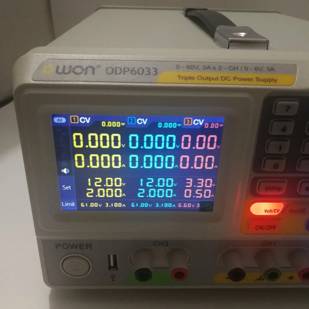 OWON ODP6033 тройной выход с 2-CH 0-60 V/3A и 0-6 V/3A программируемый источник питания постоянного тока