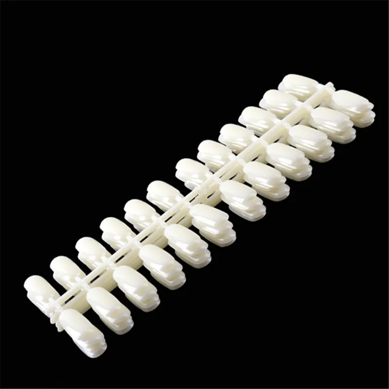 

5PCS/set False Nail Tips Fake Nail Polish UV Gel Sticker Decoration Display Stick Gel Salon Tools Clear Natural Training Rack