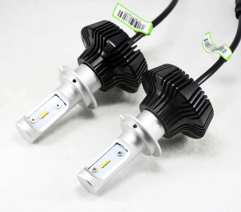1 комплект H7 50W 8000LM G7 светодиодных фар LUMI LUXEON ZES чипы безвентиляторный чистый белый