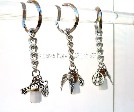 10 шт брелок Сверхъестественное защитный ловушка соли и дьявола 3 дизайна вы