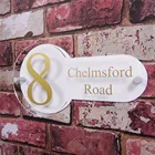 Индивидуальныйиндивидуальный домашний адрес, табличка, дверной номер, знаки, именные таблички, стеклянный эффект, акрил, 290 мм x 150 мм