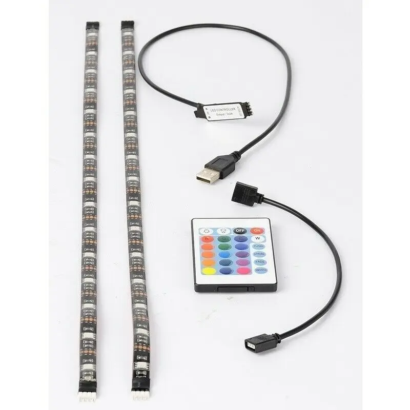 2pcs New USB LED strip 5050 RGBW RGBWW with Controller Flexible Strip BackLight for TV Background Bias Lighting Remote Control - Испускаемый цвет: 2pcs
