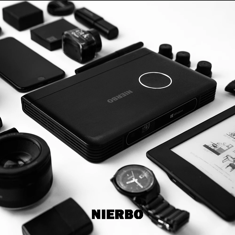 NIERBO LED 4K Projector Battery Inside Portable Windows 10 Data Show Business projector Smartphone WiFi Bluetooth HDMI | Электроника