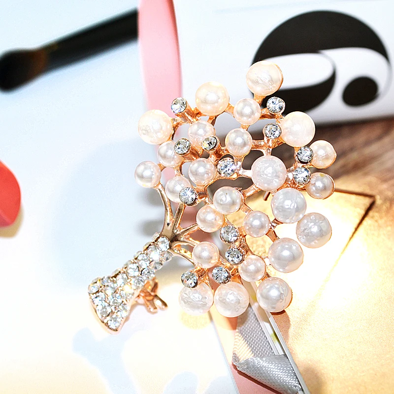 Zhen томоми Высокое качество Симпатичные дерево имитация-жемчужина кристалл