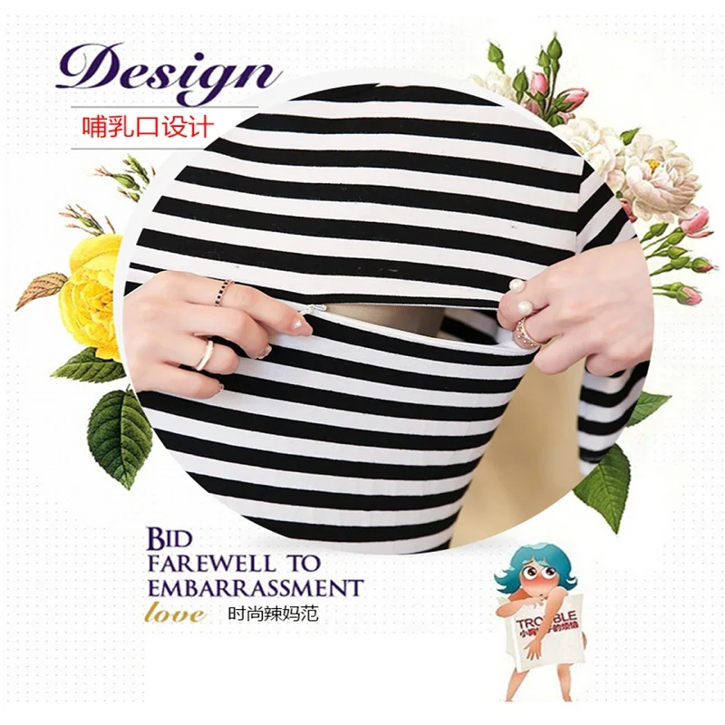 Одежда для беременных летнее платье длинный хлопковый верхний топ кормления