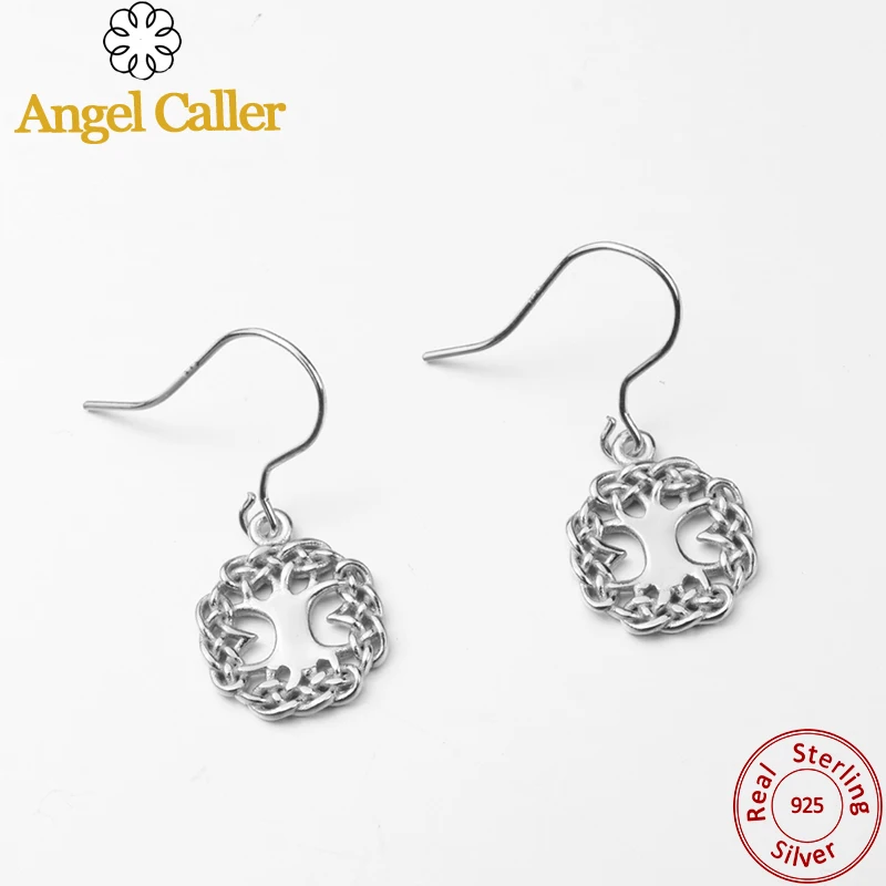 Женские винтажные серьги Angel Caller серебряные из стерлингового серебра S925 пробы с