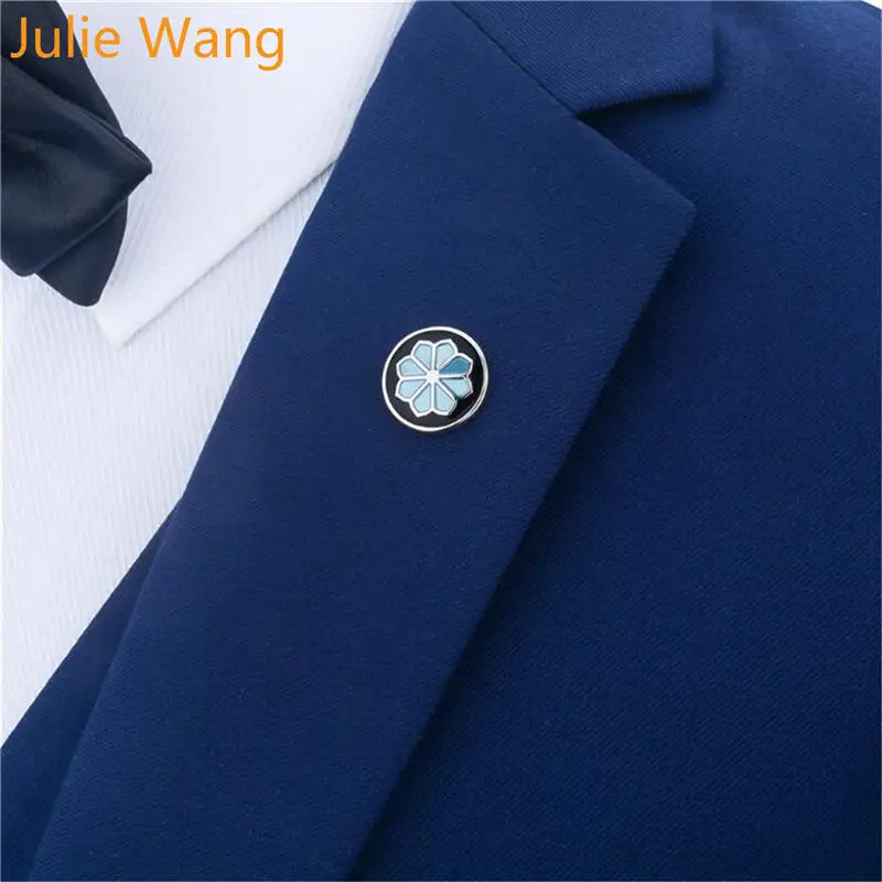Julie Wang 1 шт. медные высококачественные металлические броши в форме цветка Листьев