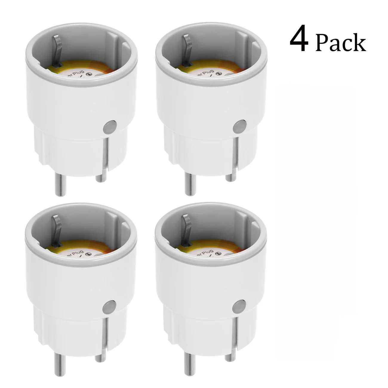 White 4pack Умная жизнь ЕС вилка WiFi управление умная розетка замер мощности переключатель времени 16А 3680 Вт Голосовое управление работа с Alexa Google IFTTT - Цвет: White 4pack