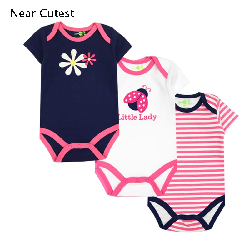 Лидер продаж 3 шт./лот коллекция 2017 года летняя одежда для малышей с рисунком