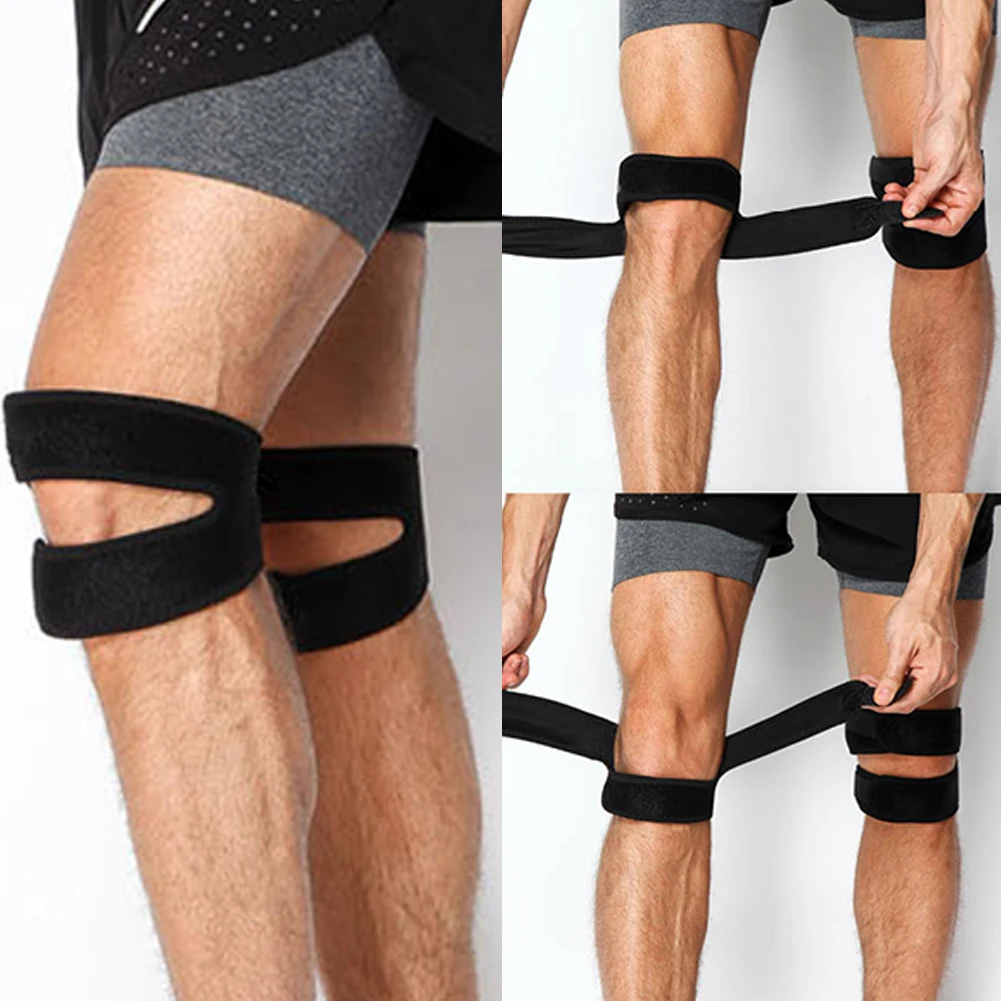 1 шт черный регулируемое колено нетканые ткани баскетбол Пеший Туризм дышащий