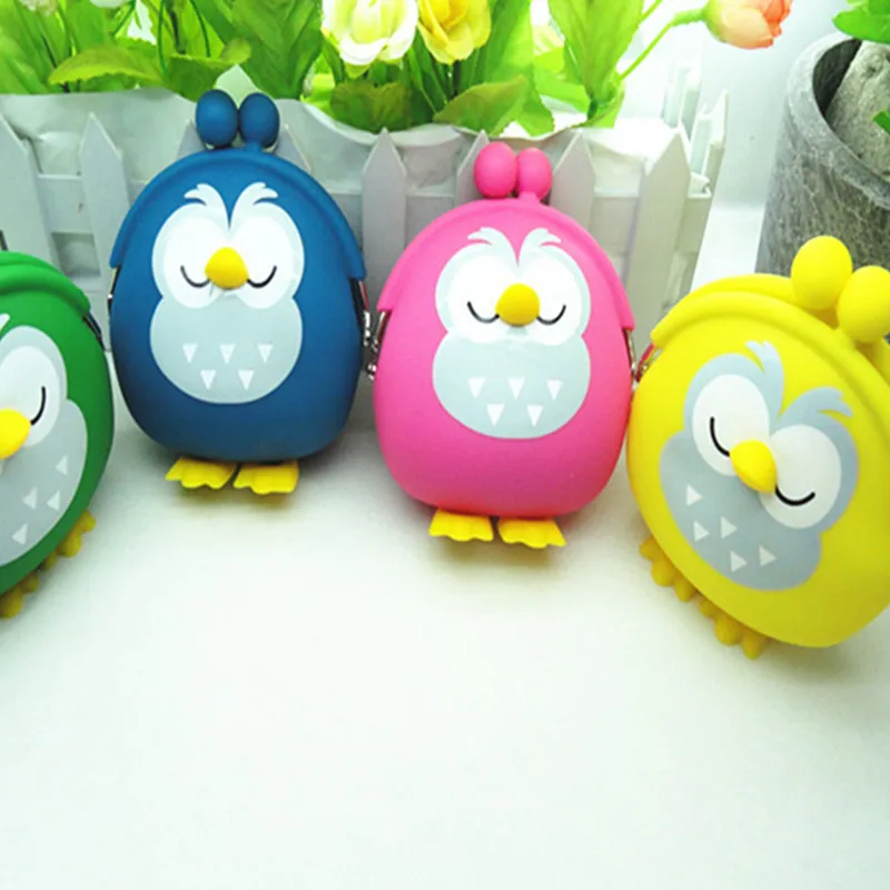 Мультяшный медведь сова кошка кролик портативный милый карамельный цвет кошелек