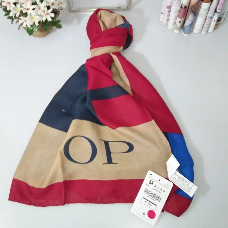 Новый дизайн моды printe каракули заплатил пейсли длинный хлопок платки популярны