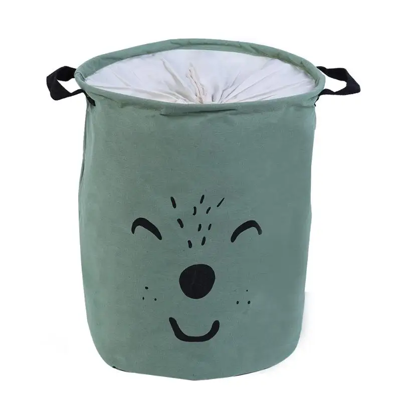 Корзина для белья, органайзер, для дома, складная, на шнурке, для стола, хлопок, лен, ткань, водонепроницаемый слой, с ручкой, коробка для хранения, держатель