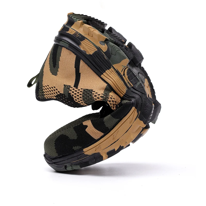 Men Work Safety Boots Plus Size Outdoor Steel Toe Cap Military Shoes Camouflage Puncture Proof Army | Обувь