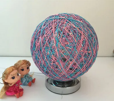 Творческий конопли ротанговая Пальма клубок металлический корпус настольной