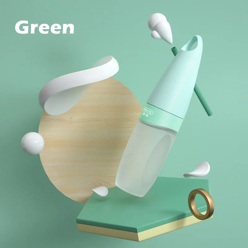 green Beiens бутылочка для кормления детей, 90 мл, ложка с крышкой для младенцев, бутылочка для кормления молока и лекарств - Цвет: green