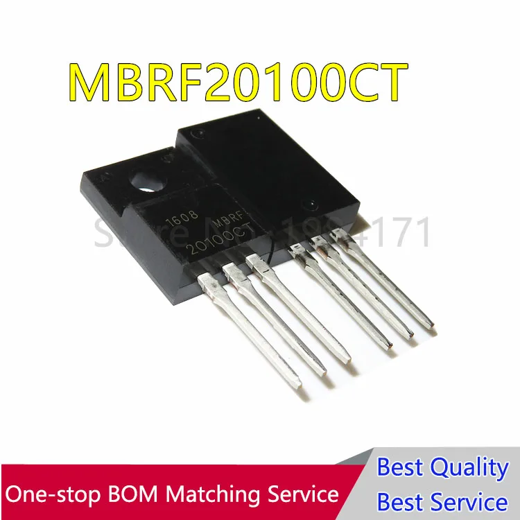 

5Pcs MBRF20100CTG MBRF20100 20A/100V TO-220