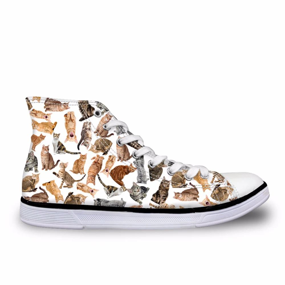 Женские парусиновые туфли с высоким верхом классические вулканизированной