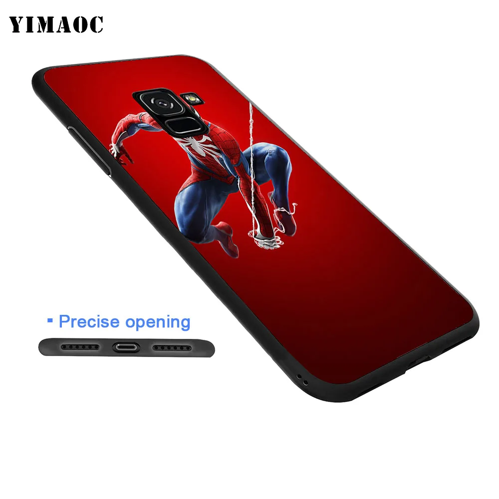YIMAOC spiderman Soft Case for Samsung Galaxy A3 A5 A6 A7 A8 A9 Plus Note 8 9 A10 A30 A40 A50 A70 |