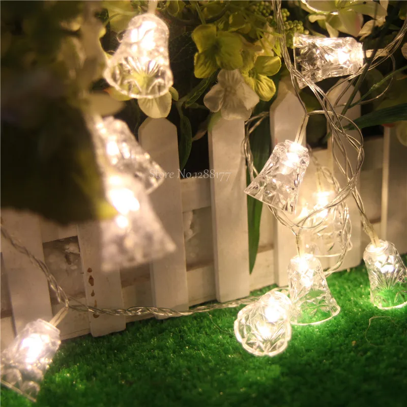 На батарейках 50 колокол сказочные огни Рождество 5 м батарея светодиодные