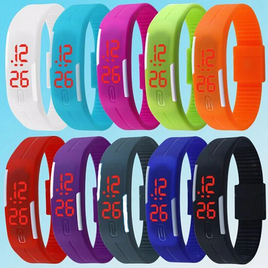 Для любителей Кореи мужские и женские часы LED цифровые электронные наручные