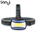 Налобный фонарь SANYI, 3800 лм, с 3 батареями AAA