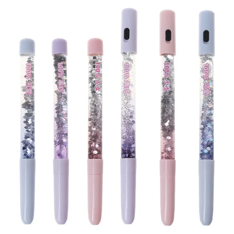 

LED Colorful Liquid Quicksand 0.5mm Ballpoint Pen Magic Wand School Stationery Office Supplies For Writing