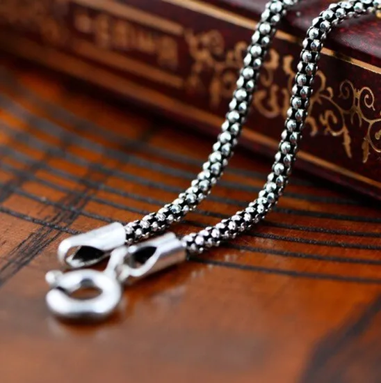 Ожерелье из серебра 925 пробы для мужчин и женщин длиной 50 см|necklace designer|necklace for