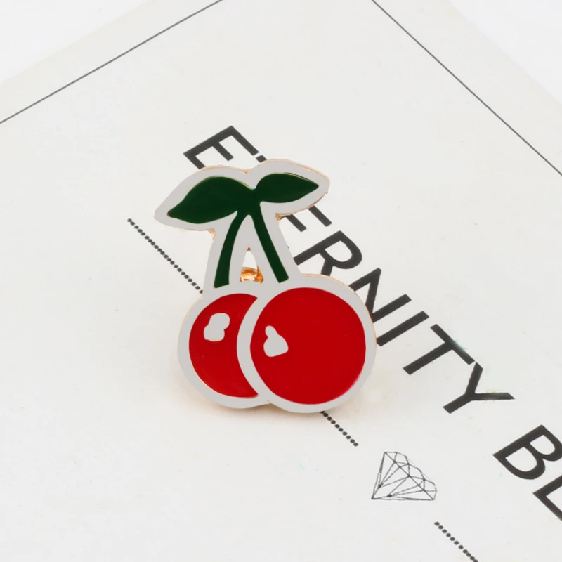 Женская Брошь вишни в 2 стилях Модная бижутерия фруктовые аксессуары