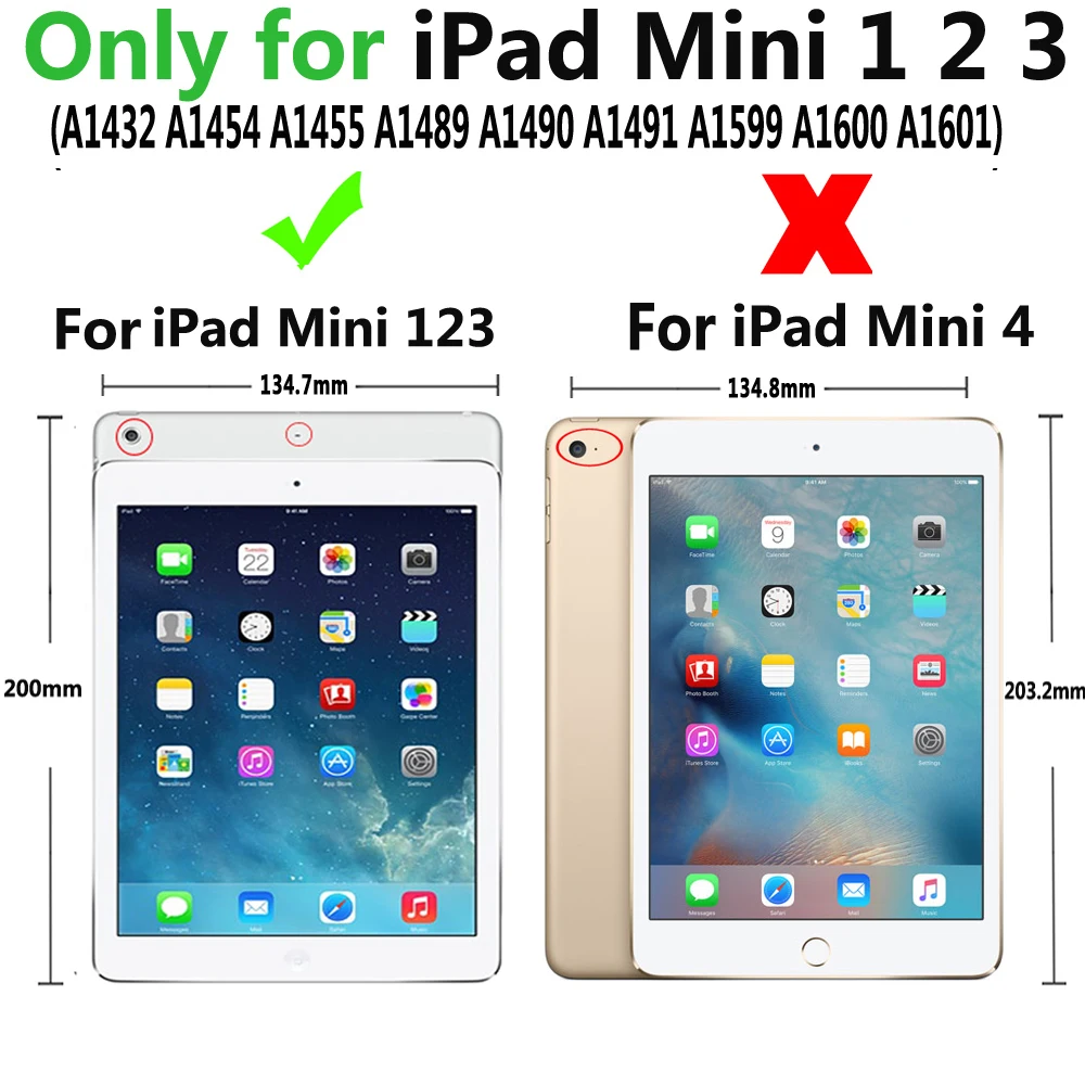 Чехол с цветочным рисунком для Apple iPad Mini 1 2 3 7 9 дюйма|Чехлы планшетов и электронных