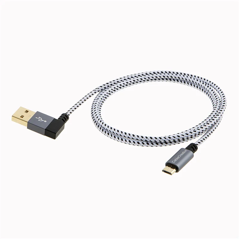Правый угол USB кабель для зарядки данных 90 градусов A к Micro совместимый Samsung Android