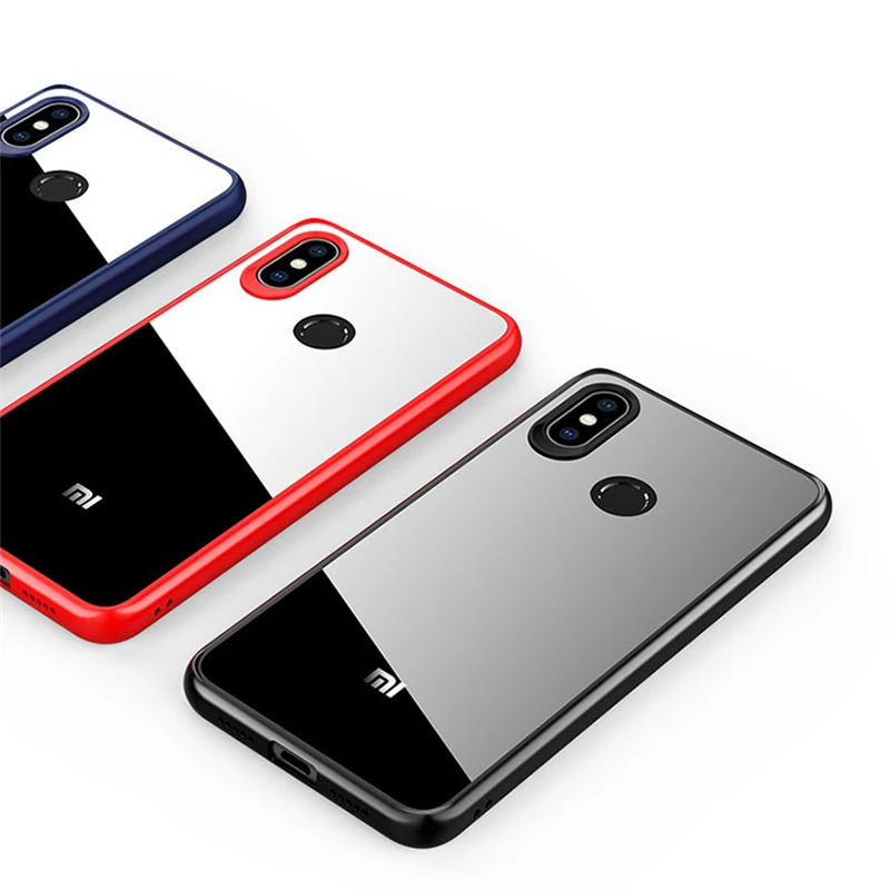 Для Xiaomi Mi8 чехол 2 в 1 HD Прозрачный Жесткий ПК + мягкий ТПУ противоударный для